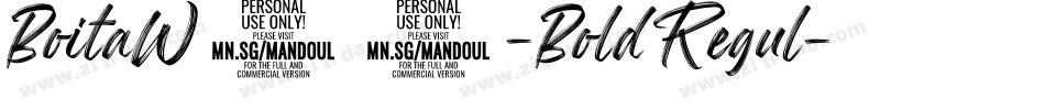 BoitaW01-Bold Regul字体转换